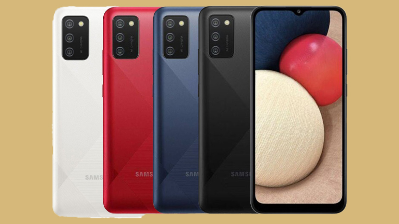 Samsung Galaxy A02s sở hữu 4 m&agrave;u sắc hiện đại, thời trang